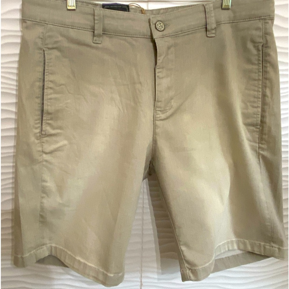 Tan Flat Front Shorts for Everyday Wear